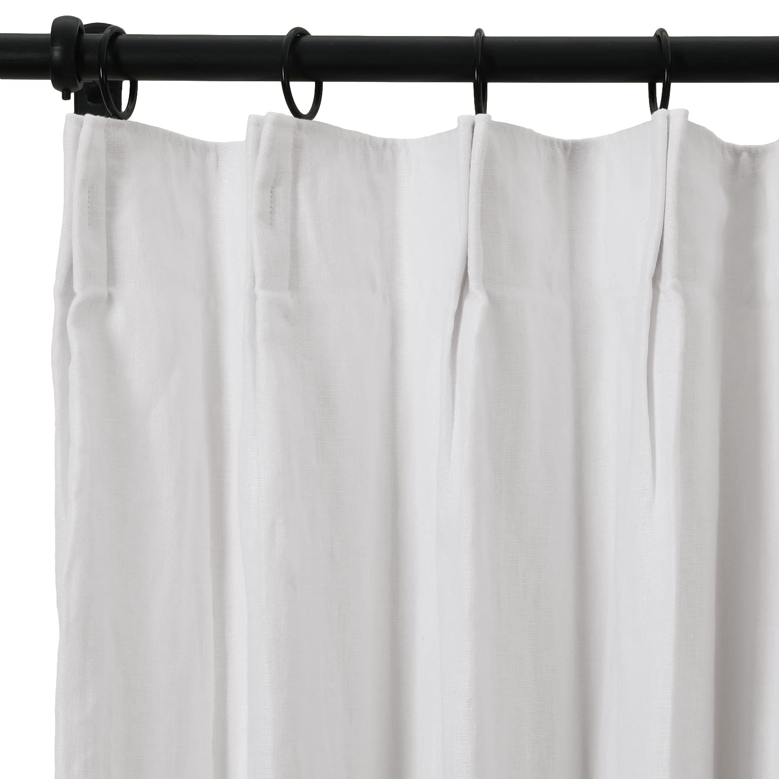 Amazon.com: TWOPAGES Off White Flax Linen Curtain Pure Linen Pinch